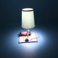 通用技术作品高中材料学生手工制作台灯DIY废物利用环保科学玩具 led灯款台灯材料包