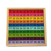 儿童早教学数字神器幼儿园蒙氏百数板1到100数字板启蒙数数玩具格 彩色榉木数字板