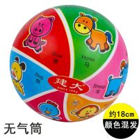 伊诺特8.5寸彩印世界地图球 宝宝认知球地球仪玩具充气弹力小皮球 建大-十二生肖球-18cm(色混)