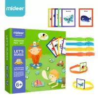 MiDeer弥鹿你划我猜亲子互动游戏儿童益智桌游认知卡片玩具3-6岁 你猜我划