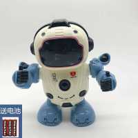男孩小孩礼物跳舞机器人变形金刚玩具遥控汽车电动玩具儿童玩具车 新款 跳舞机器人 蓝色 电池版