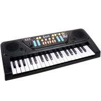 新品儿童玩具电子琴钢琴初学女孩1-3-6-岁麦克风多功能宝宝入门玩 37键带话筒多功能儿童电子琴[黑色] 标配版[无任何