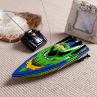 遥控船高速遥控快艇赛艇可带充电防水耐摔儿童电动玩具船 绿色