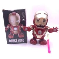 中秋节儿童电动玩具男孩手提卡通音乐跳舞钢铁侠大黄蜂发光灯笼 钢铁侠[电池+手提杆]