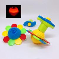 音乐发光陀螺儿童玩具陀螺男女孩旋转卡通闪光音乐陀螺六一儿童节 陀螺太阳花款[仅灯光]+送电池工具