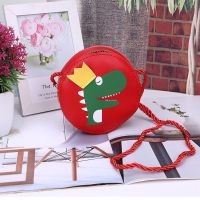 幼儿园书包男女小学儿童背包女童外出高颜值佩奇乔治13四五六年级 [圆小恐龙-红色]