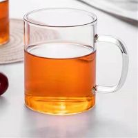 陆怡 简约ins风浮雕玻璃杯锤纹水杯耐热家用喝水杯带把手简约杯子 透明清心杯(100ml)