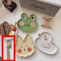 可爱瓷卡通餐盘头图案青蛙鸭子兔子手绘ins风简约餐盘多功能浮雕 小刀刀