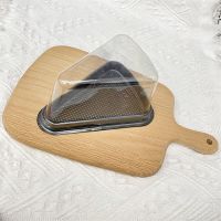 千层慕斯蛋糕班戟切件吸塑包装西点盒6寸8寸透明三角形烘焙蛋糕盒 A02 6寸包装盒 20套