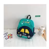 幼儿园中小班书包卡通小汽车男童背包儿童撞色双肩包超轻女孩包包 WT小汽车-小号绿色