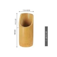 福万竹竹筷筒沥水收纳筷笼置物架筷子盒家用厨房收纳架 竹筒-斜头小款1个 竹子