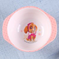 汪汪队儿童餐具正版卡通分格餐盘可爱创意家用宝宝吃饭碗勺大童 天天粉双耳碗