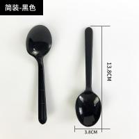 一次性勺子KFC肯德基同款勺子外卖快餐汤勺加厚加硬甜品塑料勺 简装黑色肯德基勺100支