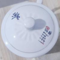 景德镇陶瓷杯家用带盖耐高温带把手泡茶杯带盖1600毫升大容量办公 杯盖 (900)两个