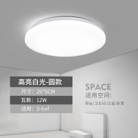 东东家居 LED吸顶灯 雷士照明设计师品牌 卧室灯过道走廊阳台灯 白光12瓦超薄-直径26厘米
