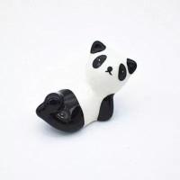 (八款装)陶瓷国宝熊猫筷子架筷子托饭店餐具摆件筷托可爱萌熊猫 撑地款8只