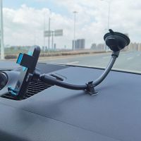 车载手机支架加长款吸盘式汽车手机支撑架车内导航货车装载车通用 31厘米长款蓝