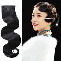 古装假发影楼发片民国 复古 上海摊旗袍演出小波纹硬手推波纹刘海 自然黑 小号手推纹