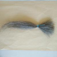 胡子毛犀牛尾毛发钩织影视化妆用品胡毛毛发制作材料牦牛毛 花白一束