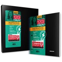 凯萨灵感三孔本线圈活页笔记本 PP封面带分页插袋 考研分类笔记本 3-Subject120张/本绿色 均码