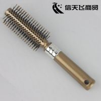 美发卷梳 齿轮梳子圆形皮齿梳 吹造型梳子美发专用卷发滚梳 8535 卷梳 颜色随机