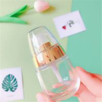加厚款玻璃分装瓶水乳精华粉底液爽肤水按压喷雾小样化妆瓶公主瓶 乳液瓶30ml 透明 金盖 玻璃瓶