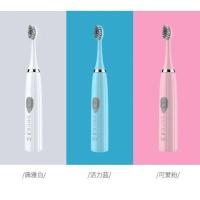 电动牙刷男女成人款家用软毛全自动防水情侣声波牙刷牙膏 (高品质)电动牙刷+2刷头 (粉色)