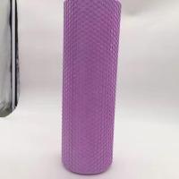 瘦腿瘦腰棒按摩滚轴实心泡沫轴肌肉放松瑜伽柱健身器材滚动轴轮子 魅力紫 30*14.5cm