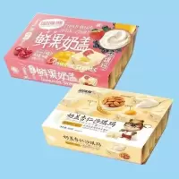 [思思妈推荐]奶盖沙琪玛380g/盒*2(杏仁/水果/棉花) 杏仁沙琪玛水果沙琪玛各一盒 临期特惠[不.推.荐]
