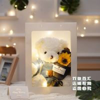 小熊公仔玩偶娃娃毛绒玩具送闺蜜生日礼物女生精致实用圣诞节礼物 白熊蓝卫衣 30厘米小熊[每款都可写贺卡]