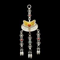 西藏藏式复古白铜腰间配饰吉祥锁藏族婚庆藏装藏袍藏服腰链 白色A