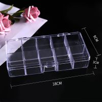 亚克力高透明收纳盒小格子耳饰盒首饰盒饰品盒桌面长方形高档精致 小号高透明10格