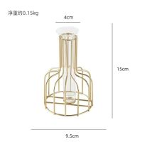 北欧家居干花假花仿真花束客厅装饰品摆件塑料娟花茶几餐桌花摆设 铁艺花器+试馆花瓶