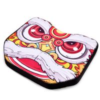 凝胶钓箱坐垫夏季凉垫加厚防水透气小馒头防屁股痛夏天钓鱼箱座垫 记忆棉(吉祥狮-红)