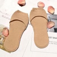 2双全棉前掌垫吸汗高跟鞋垫前掌袜女硅胶防滑防痛加厚海绵底袜套 肤色2双 均码(拍2组送1双)