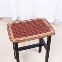 服装厂员工坐垫凉垫竹垫工厂上班长方形屁股垫板凳椅垫子海绵透气 碳化窄边[无海绵] 35x24cm