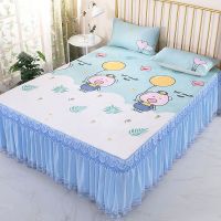 冰丝凉席二/三件套 床裙款防滑夏季可机人双人空调席子 猪猪侠(可机洗冰凉席) 90*200cm床裙款二件套
