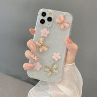 蝴蝶结花适用11promax苹果x手机壳iPhone8plus闪粉13滴胶软xr女7p 滴滴(3蝴蝶花) 苹果i6/i6