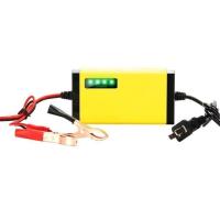 全自动充电自动断电12V2A6A汽车摩托车电动车智能修复铅酸蓄电池 12V通用4-20AH大夹子 适用:摩托车/各种单块