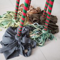 布条拖把木杆家用老式工厂公司保洁普通大号宽地墩布拖棉布条排拖 圆头拖把(颜色随机)