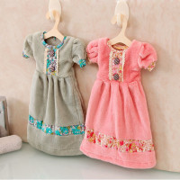 可爱挂式连衣裙小衣服情侣搽手毛巾手巾公主裙子擦手巾厨房抹布 花边小裙子 1条装随机