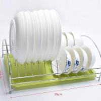 [创业]碗架厨房置物架碗碟架碗盘晾放碗沥水架收纳架碗筷收纳盒 [单层][水盘颜色白绿粉随机发]