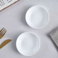 日式陶瓷蘸料调味碟酱油醋碟家用小吃碟点心盘小碟创意吐骨碟商用 纯白味碟2个