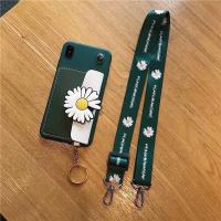 雏菊花朵零钱包OPPOA8手机壳a91软r17r15r11女a83挂绳Reno插卡a11 [军绿色tpu-绿色雏菊钱包+