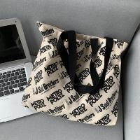 三代目本色大包包ins帆布包chic日系慵懒风韩版学生环保手提袋女 三代目米黄大包