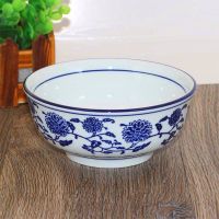 青花瓷碗陶瓷餐具碗大碗汤碗面碗陶瓷碗牛肉面碗拉面碗烩面碗粥碗 6英寸15*6.5cm内无图案2个装