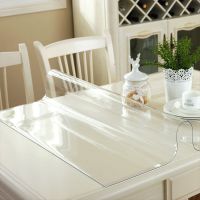 pvc长方形桌桌布防水防烫防油软玻璃透明胶垫电视柜餐桌垫台茶几 透明1.0升级环保 40*60cm