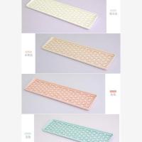 茶盘托盘家用厨房客厅放杯子塑料茶杯杯盘长方形水杯玻璃杯沥水盘 长条随机颜色一只