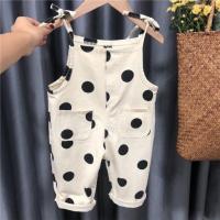 女童套装2021年秋季新款宝宝背带裤春秋可爱洋气小童秋装婴儿外出 白色裤子 110