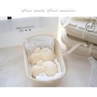 《治愈兔子》香薰蜡烛可爱减压疗愈奶香味闺蜜ins风伴手礼 少女心 a两个兔子[赠非图款礼盒+贺卡+盘] 水蜜桃(甜甜大桃